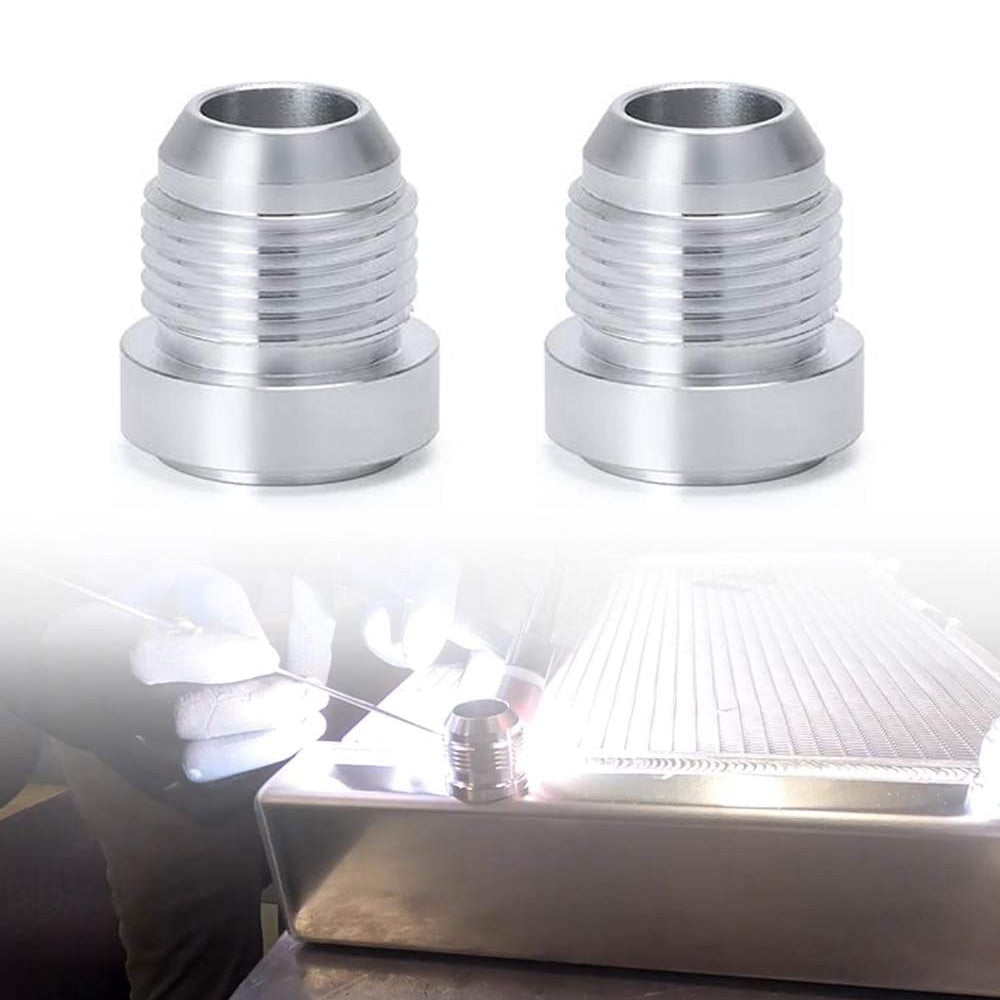 {{ AN10 Male Aluminium weld on JIC bungs x 2 fitting -10AN JXSS032-10-A }} - Buy Car Parts Online at {{ Kaka Auto Parts }}.