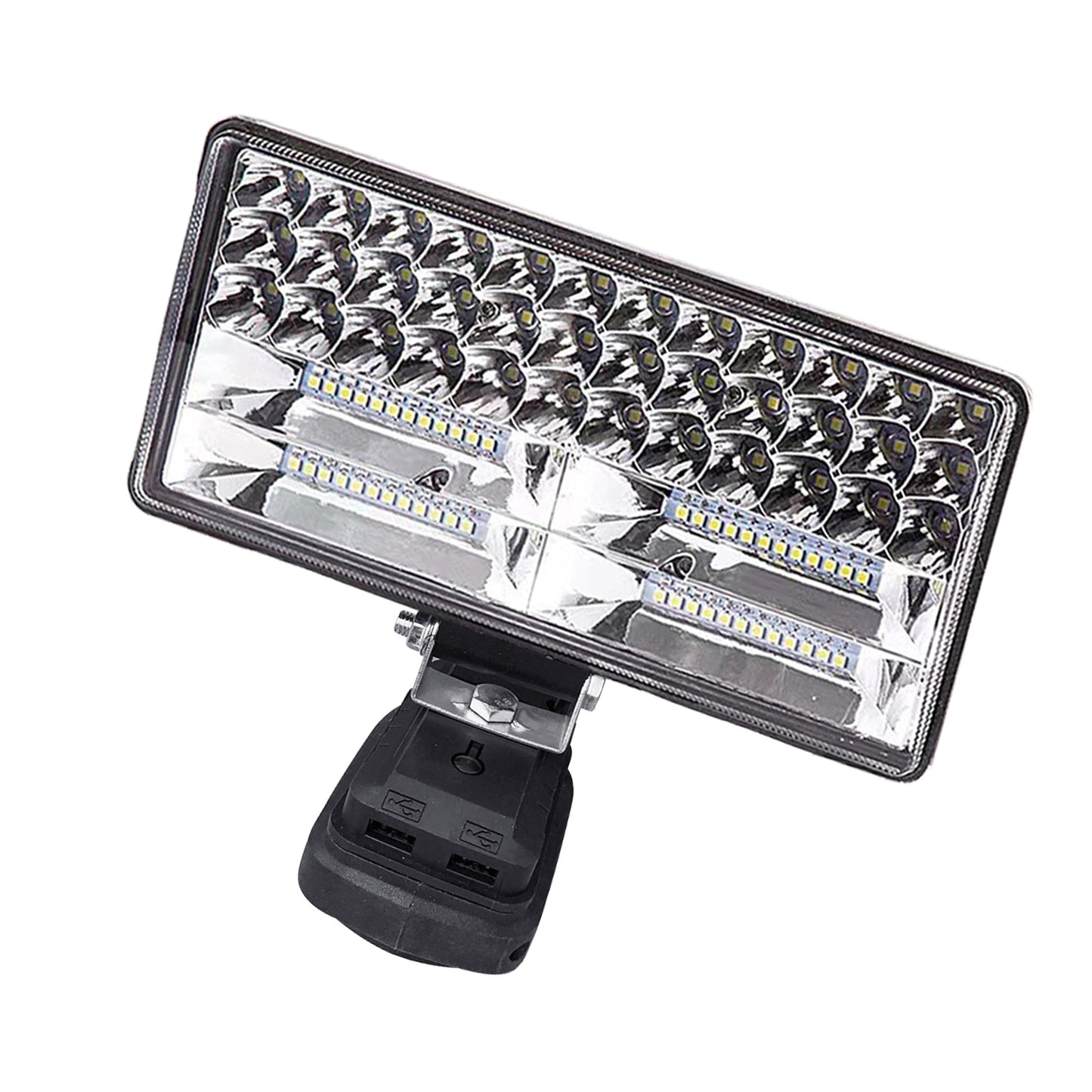 2x 18V 8in LED Work Light Torch with USB Ports Suitable For Makita Battery Camping/Flashlight Use