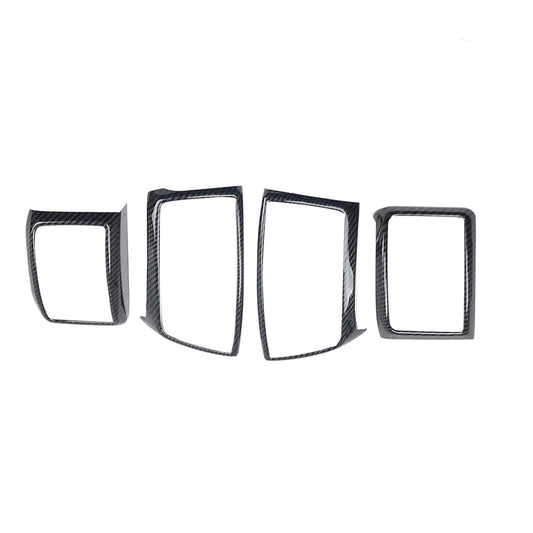 4x Carbon Fiber Color Air Outlet Frame Cover Trim Suitable For Ford Ranger 2015-2022
