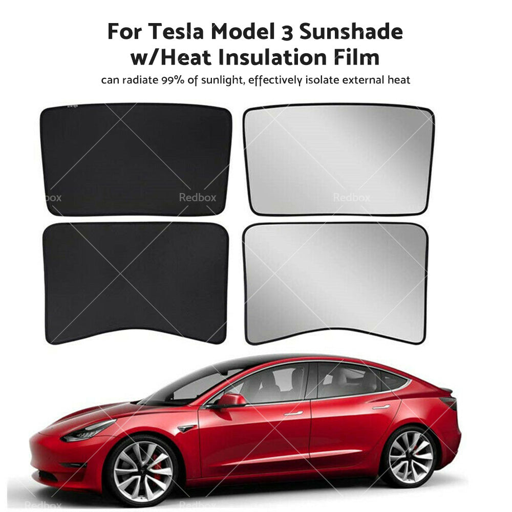 {{ Front Rear Port Sunroof Sun Shades Roof Film Protection for Tesla Model 3 17-21 }} - Buy Car Parts Online at {{ Kaka Auto Parts }}.