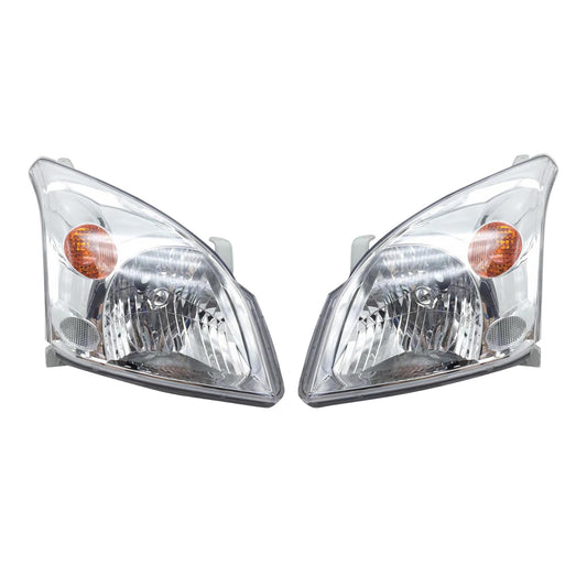 Chrome Headlight Pair Suitable For Toyota Landcruiser Prado 120 Series 2002-2009