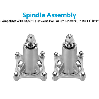 compare product 2xSpindle Assembly Suitable For 38-54inchHusqvarna Poulan Pro Mowers LT1597 LTH1797