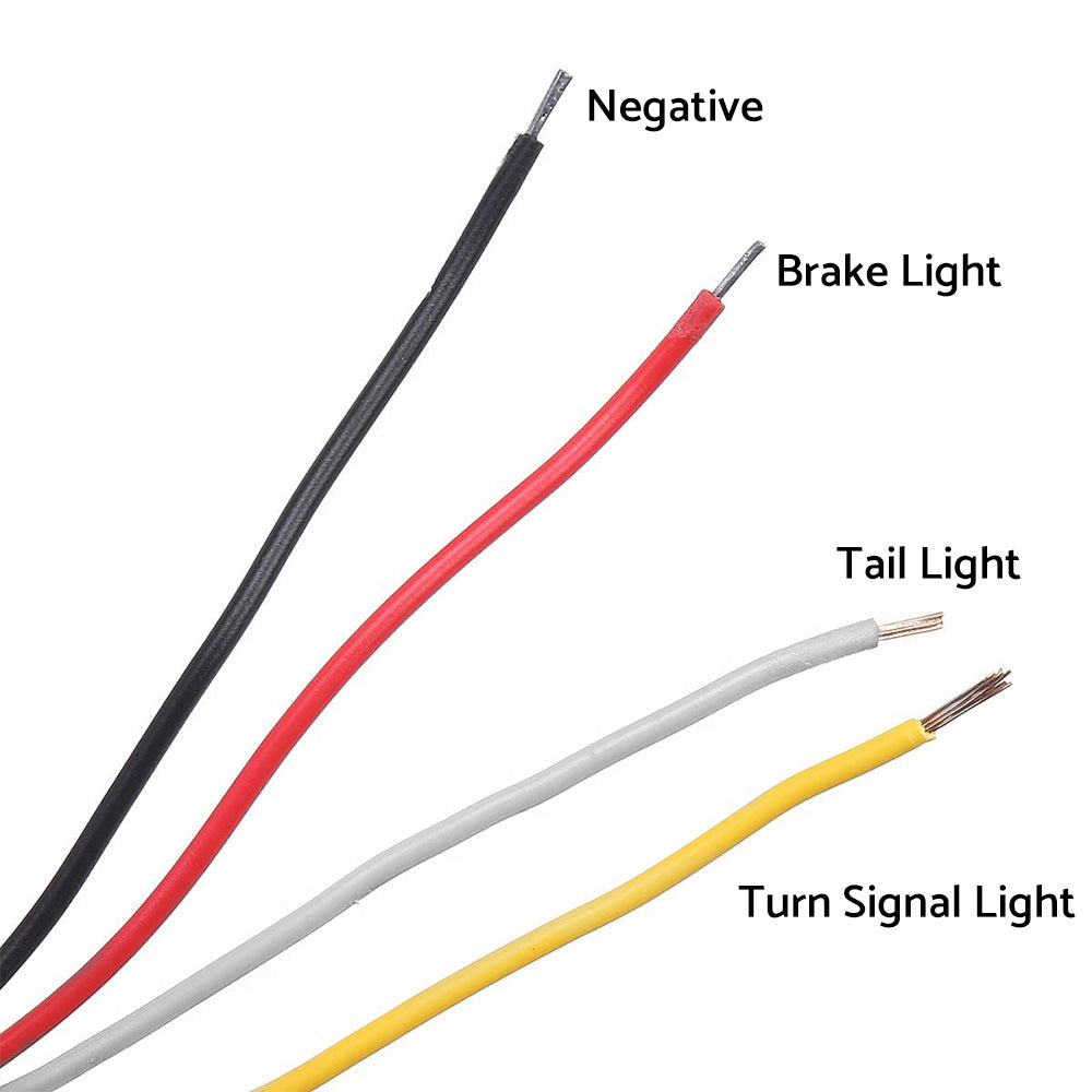 2x 20-LED Rear Stop Brake Flowing Turn Signal Tail Lights Suitable For Truck, Trailer & Caravan
