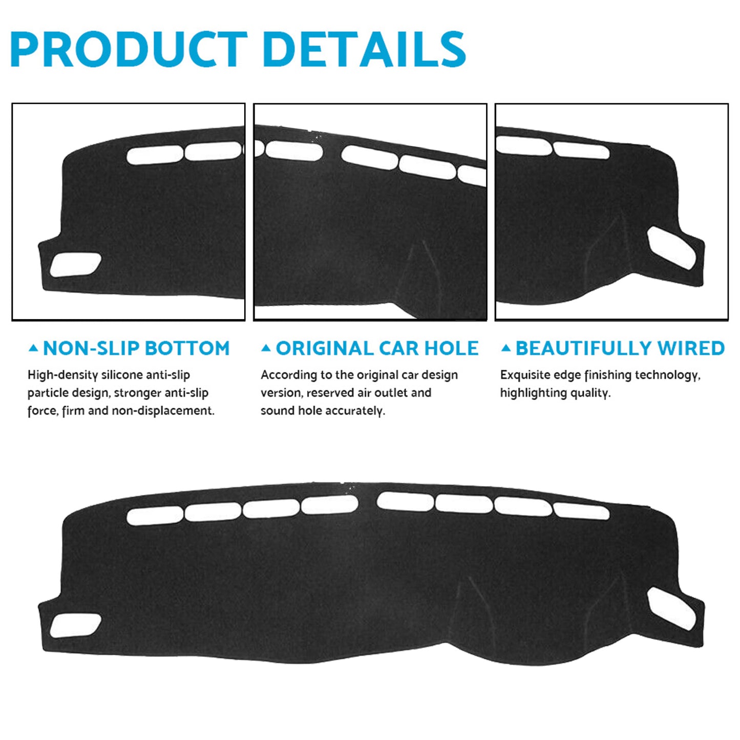 Dash Mat Suitable For Volkswagen VW T-ROC A11 2017-2021 Non-Slip Dashboard Cover