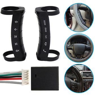 compare product LED Wireless Bluetooth Car Steering Wheel Button Controller Suitable For Auto Stereo