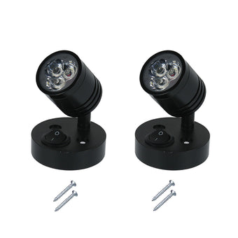 compare product 2x 12V LED Interior Spot Reading Light Wall Lamp with Switch Suitable For Caravan Camper