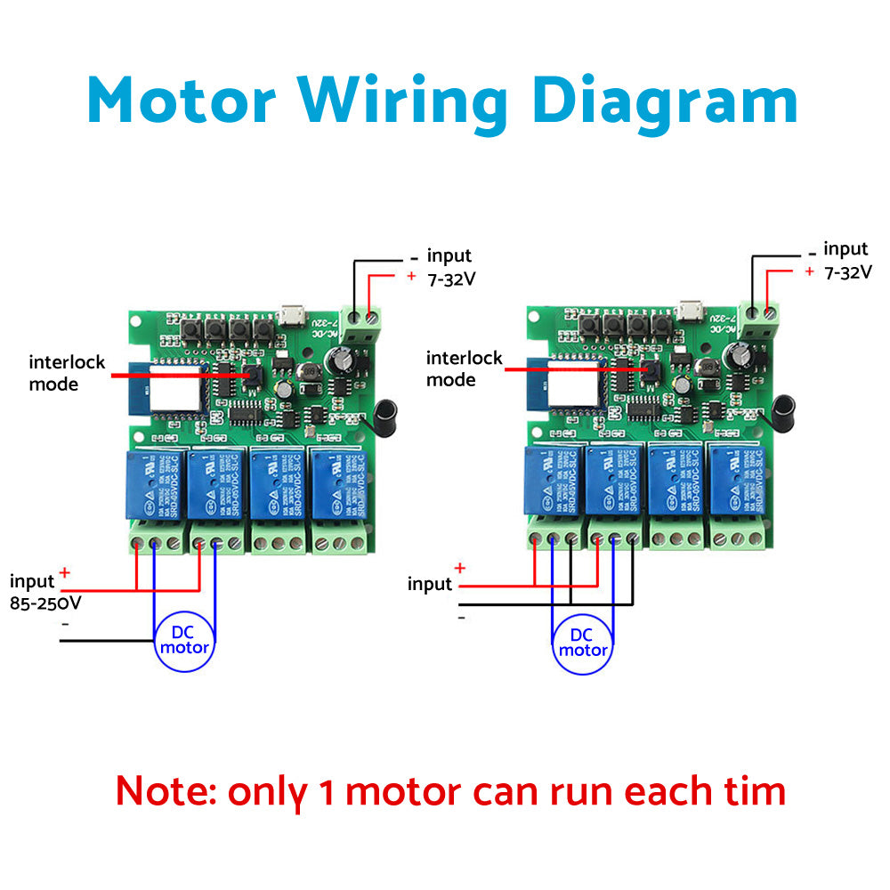 WIFI Bluetooth-compatible AC DC 4 Channel Relay Module Development Board