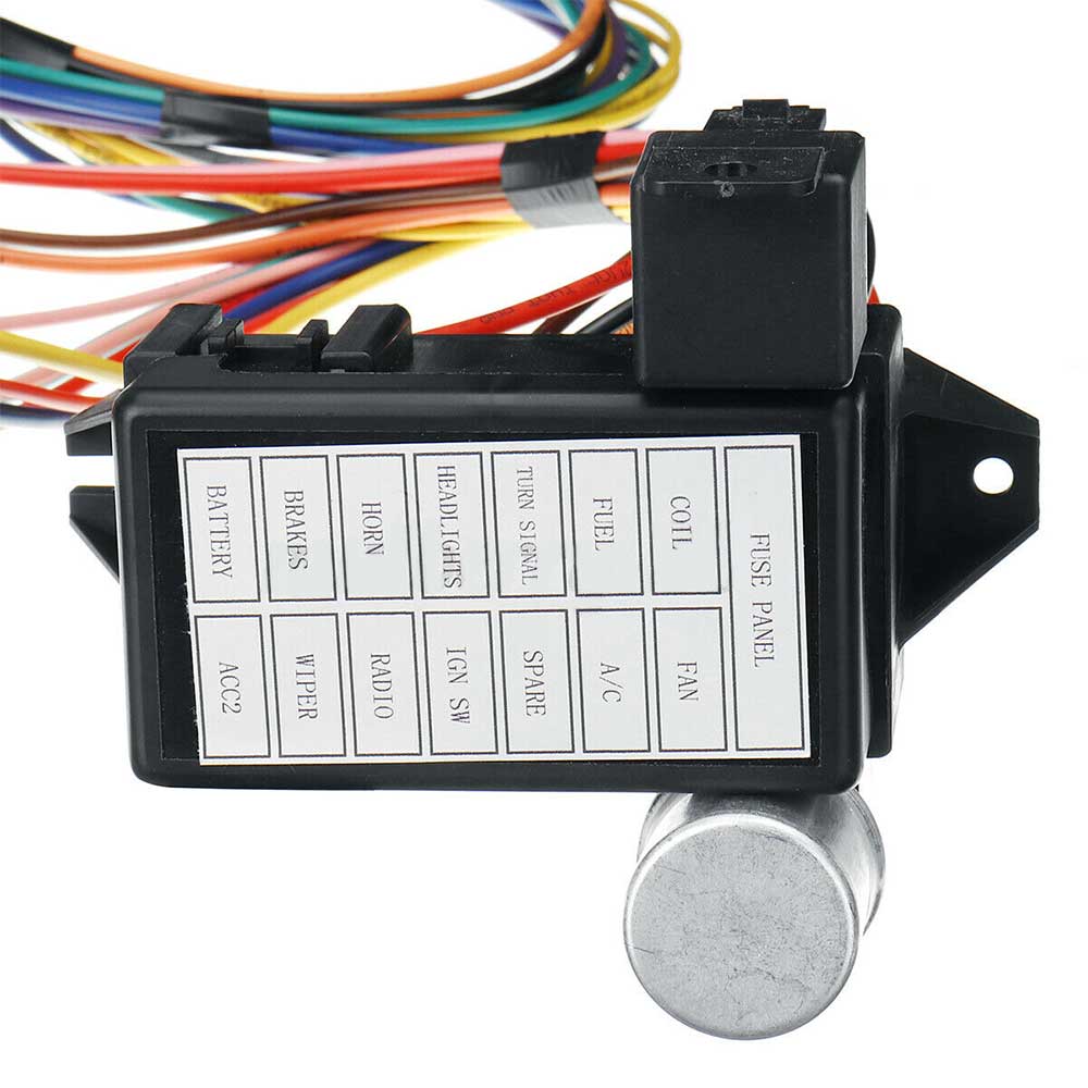 {{ 14 Circuit Wiring Harness Street Hot Rat Rod Custom Universal Wire Kit }} - Buy Car Parts Online at {{ Kaka Auto Parts }}.
