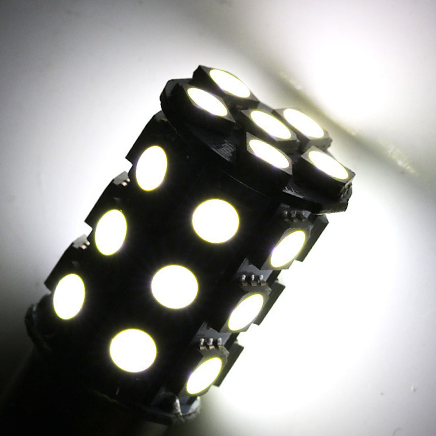 2x 12V BA15D LED White 27 SMD 5050 Indicator Signal Lights Suitable For Caravan & Car