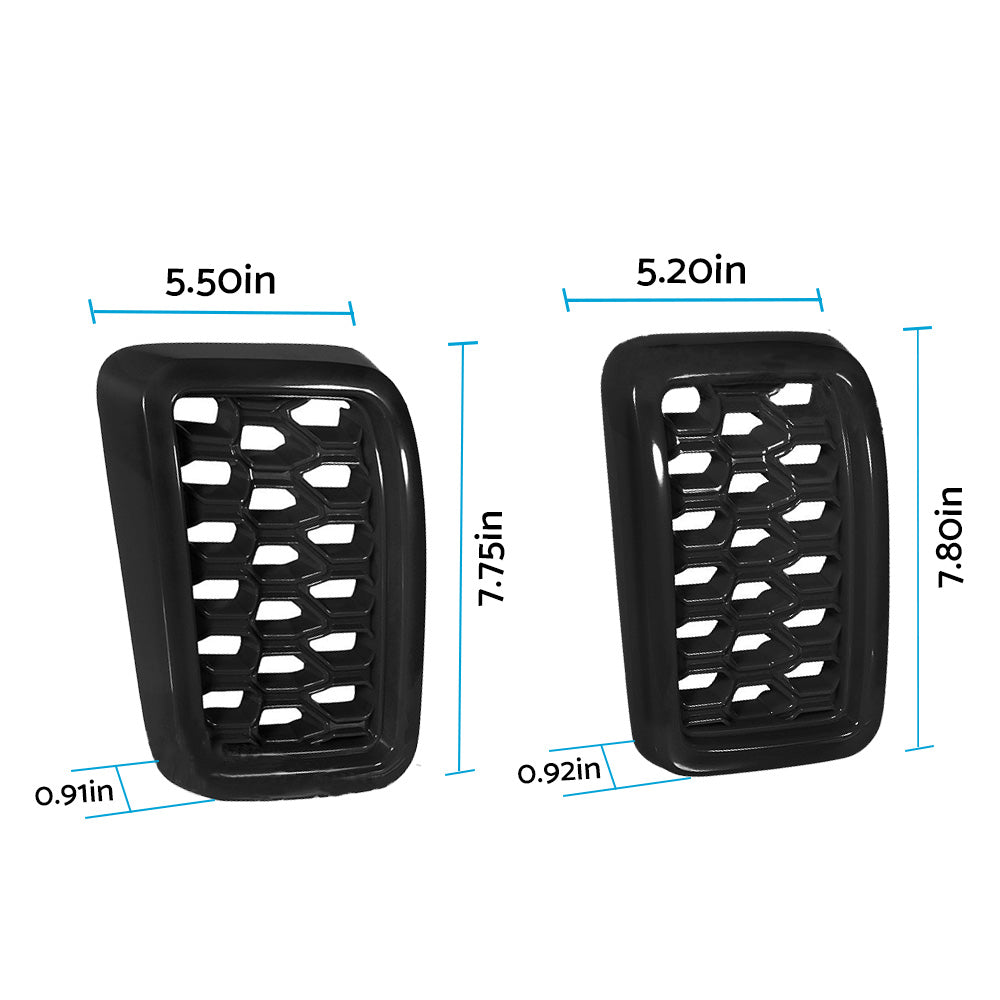 Front Grille Mesh Covers Inserts Suitable For Jeep Grand Cherokee 2017-2022 Black