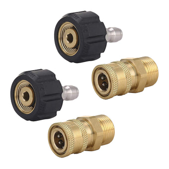 compare product 2 Pair Pressure Washer Adapter 1 4inch Quick Connect Coupler Kit M22-14 Adapter