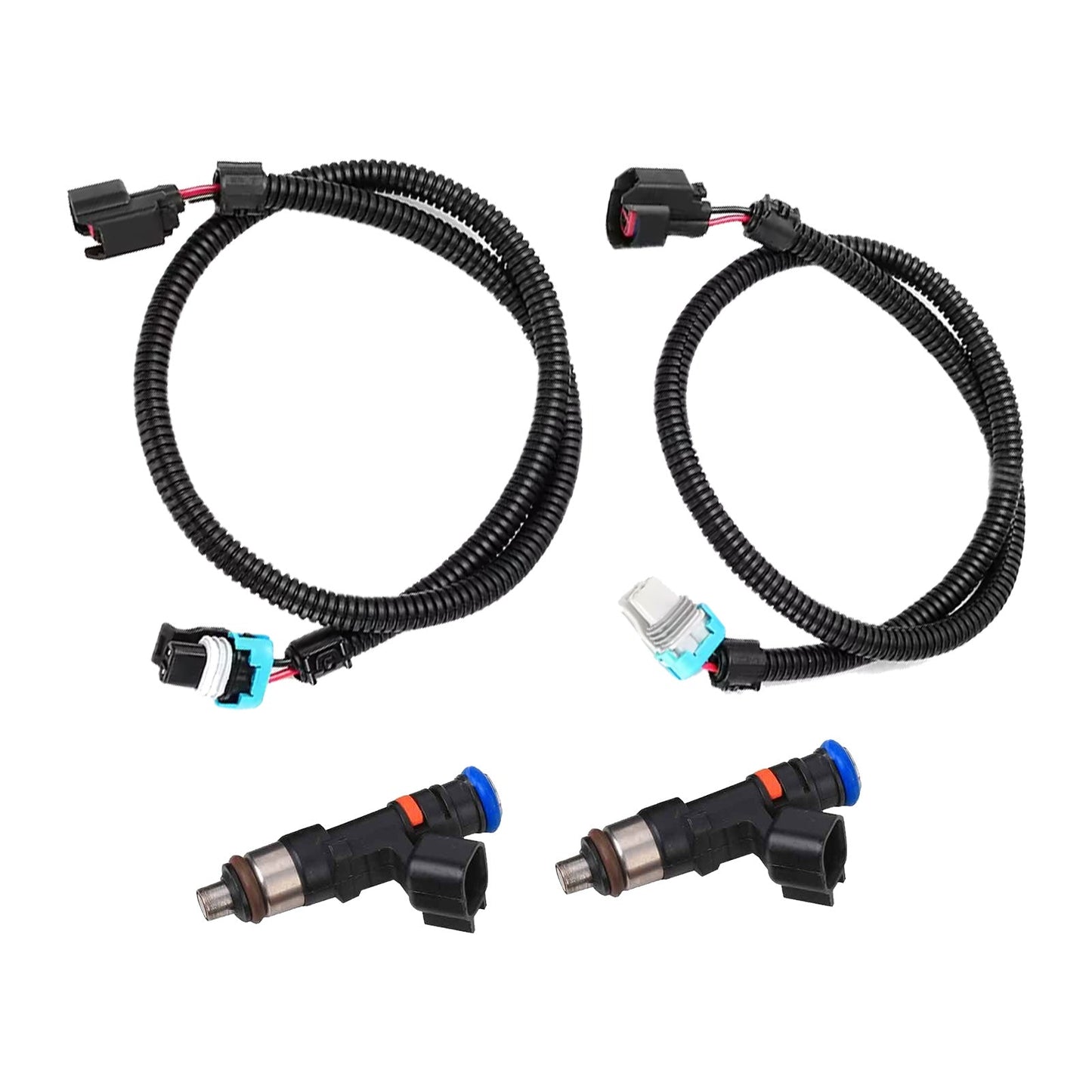 2x Fuel Injector Harness Set Suitable For Polaris Ranger XP 800 / Ranger Crew / RZR 800 2010-2017 OEM 1204318 1204319 0280158197