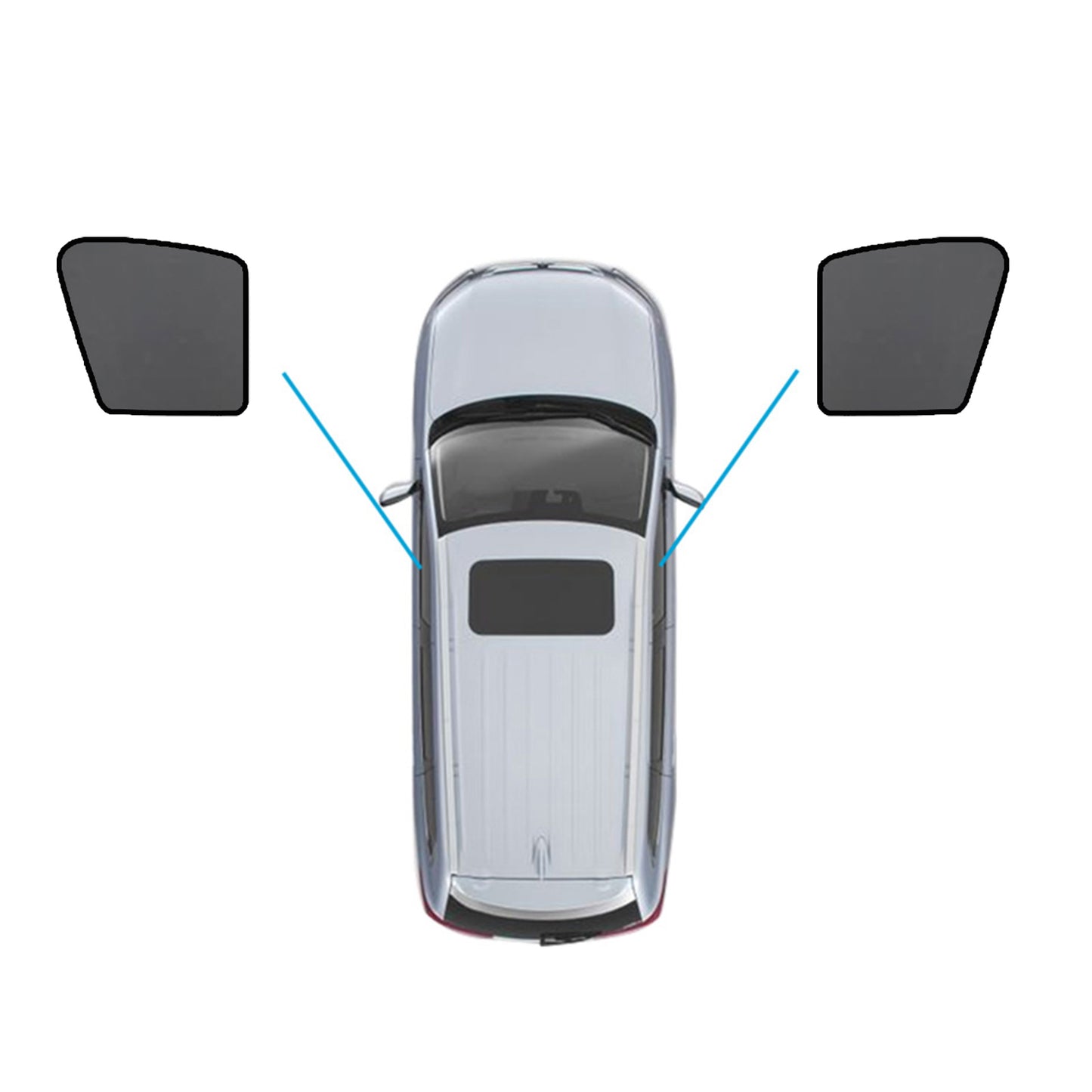 {{ Magnetic Mesh Sun Blind Shades Suitable for Audi Q7 SQ7 2015-2025 On Front/Rear }} - Buy Car Parts Online at {{ Kaka Auto Parts }}.