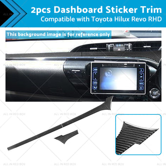 compare product Carbon Fiber Dashboard Sticker Trim Suitable For Toyota Hilux Revo 2015-2023 RHD