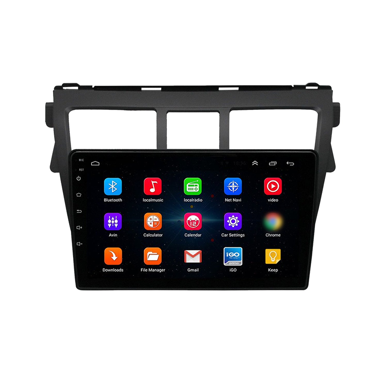 Android 13 Car Radio Wifi Stereo CarPlay Suitable for Toyota VIOS Yaris 07-12