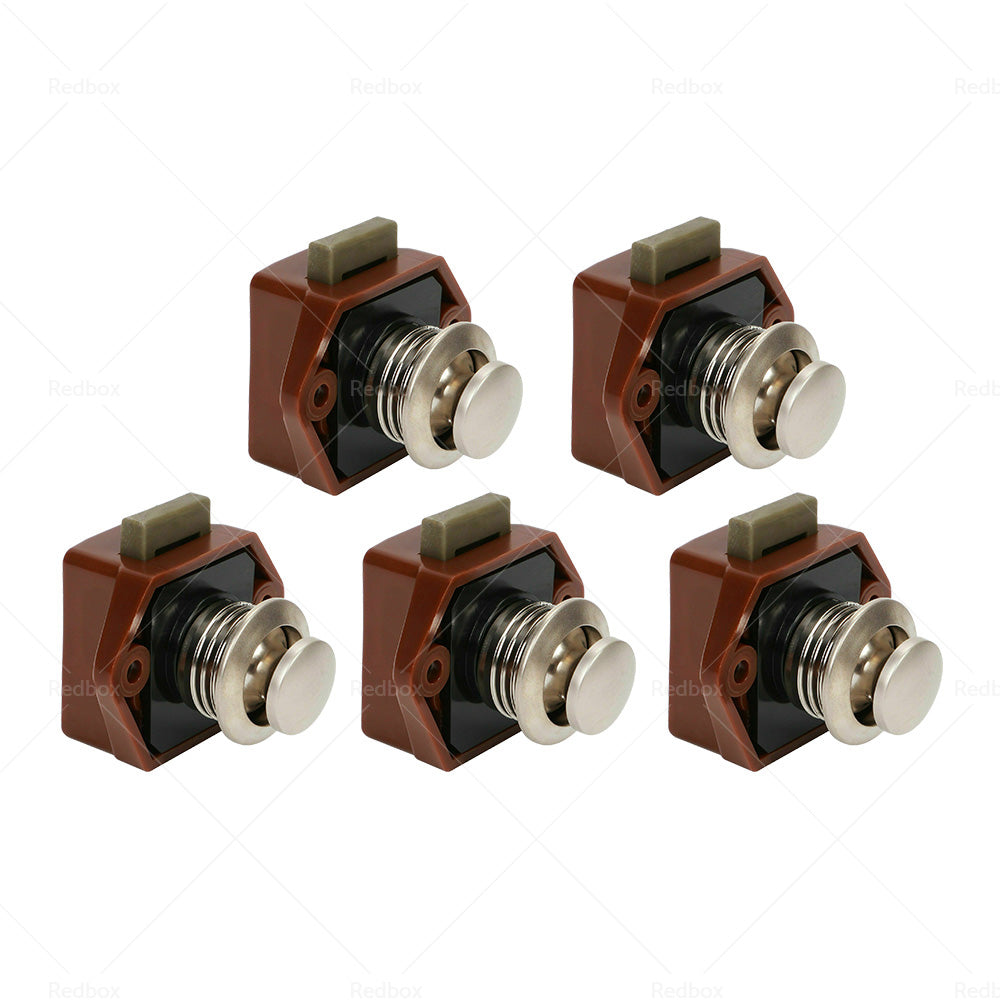 {{ 5x Push Button Latch Knob Catch Lock For Drawer Cupboard Door Caravan Cabinet }} - Buy Car Parts Online at {{ Kaka Auto Parts }}.