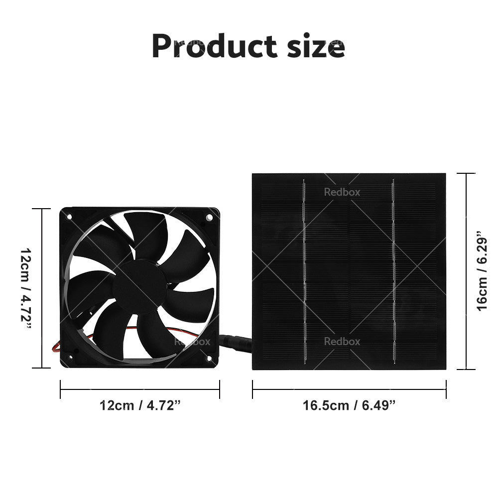 {{ 20W Solar Panel Powered Fan Mini Ventilator For Greenhouse Pet or Dog Chicken House }} - Buy Car Parts Online at {{ Kaka Auto Parts }}.