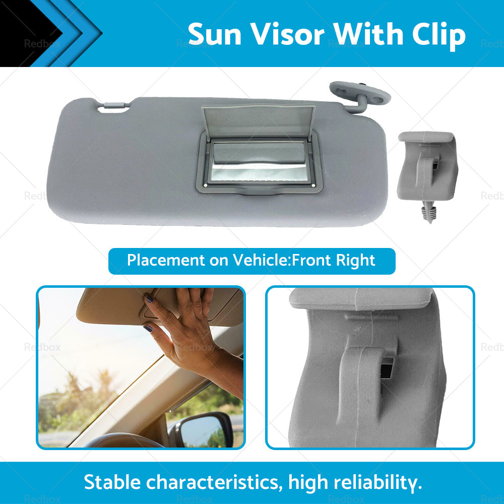 {{ Sun Visor With Clip Front Right Side Suitable For Hyundai Getz 2002-2011 Grey }} - Buy Car Parts Online at {{ Kaka Auto Parts }}.