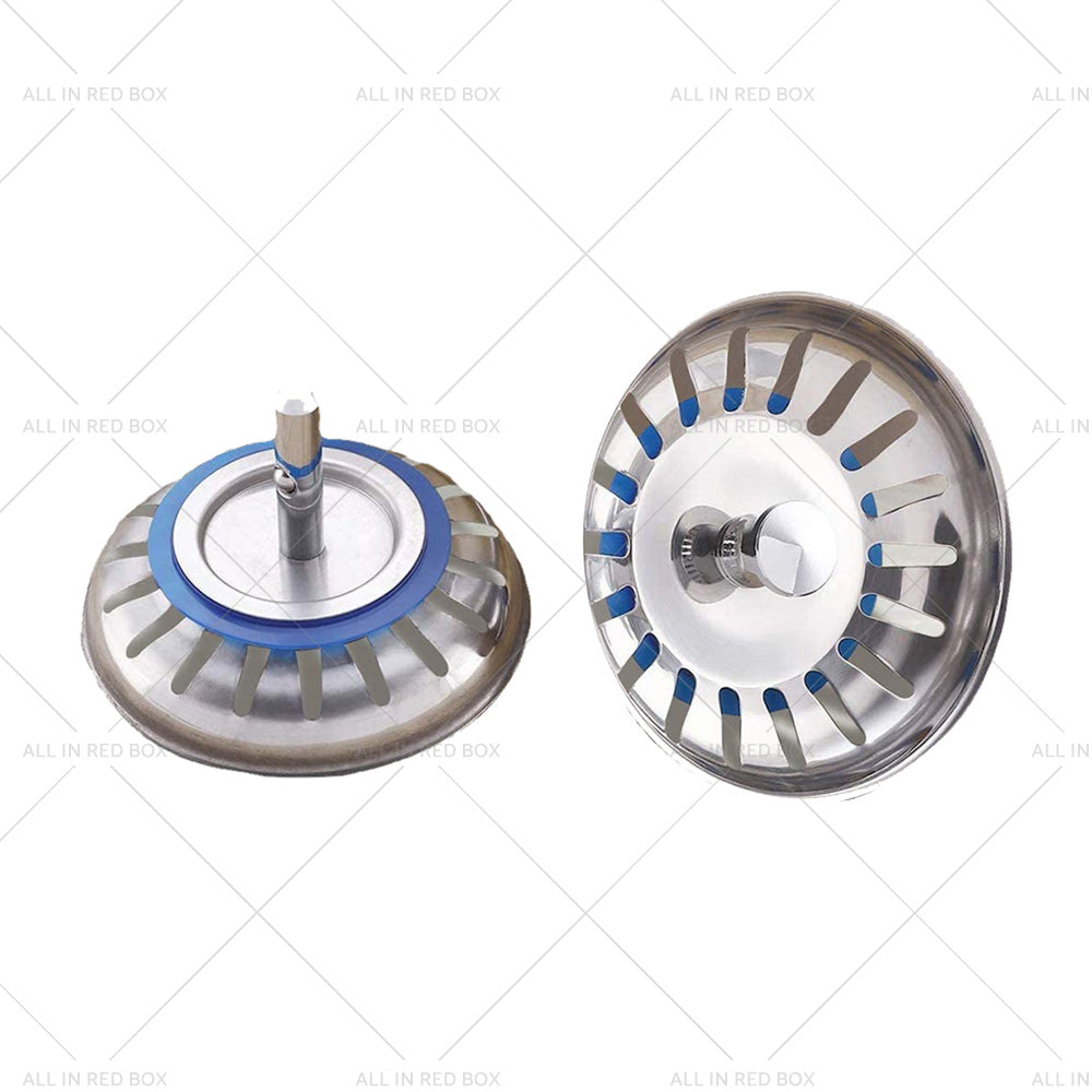 {{ 2PCS Kitchen Sink Strainer Plug Waste Drain Stopper Filter Stainless Steel }} - Buy Car Parts Online at {{ Kaka Auto Parts }}.