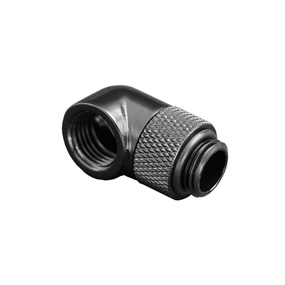 2PCS Black Green Water Cooling G1 4 Thread 90 Angle Rotary Elbow Adapter Fitting