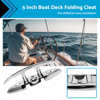 compare product Boat Deck Foldable Cleat Portable 5 Inch Detachable Pre-drilled Cleats Part