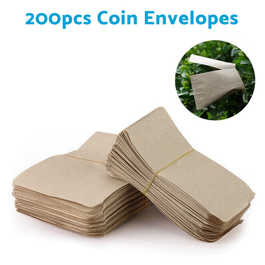 Coin and Cash Envelopes 100/200PCS for Check, Ticket, Salary, Grain, Seed, Key, Post Office