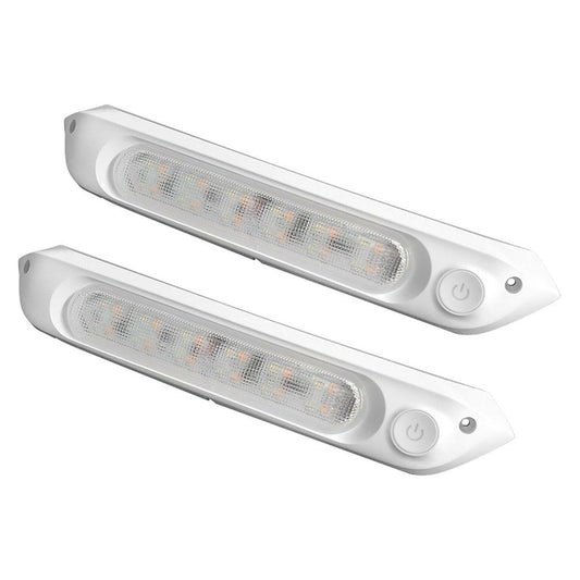 {{ 287MM DUAL LED BUG LIGHT 12/24V AWNING LIGHT AMBER/WHITE LIGHTS W/ SWITCH }} - Buy Car Parts Online at {{ Kaka Auto Parts }}.