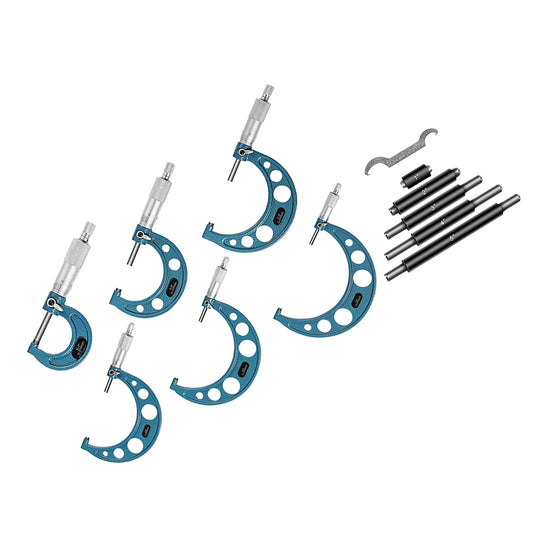 6x Precision Outside Micrometers 0-150mm Suitable For Machinist – Carbide 0.01mm