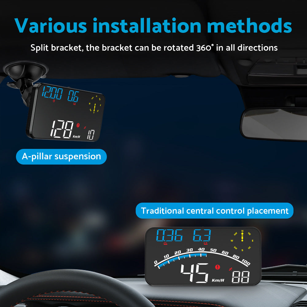 Digital Speedometer GPS HUD Head Up Display Universal Car MPH Overspeed Alarm