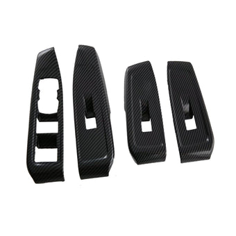 compare product 4x Carbon Car Window Control Panel Switch Cover Suitable For Ford Ranger