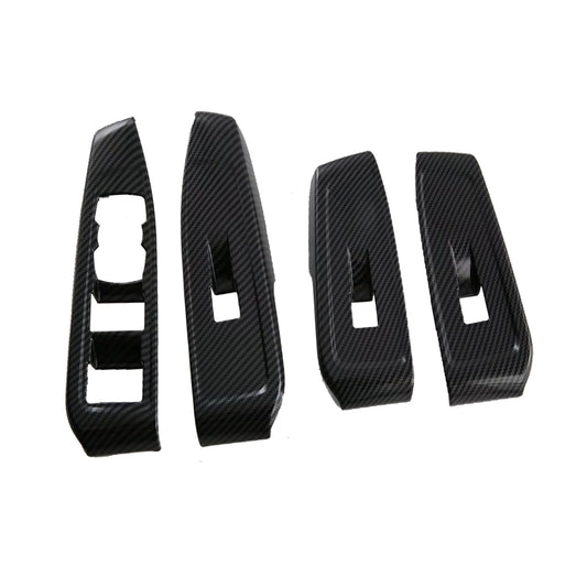 4x Carbon Car Window Control Panel Switch Cover Suitable For Ford Ranger