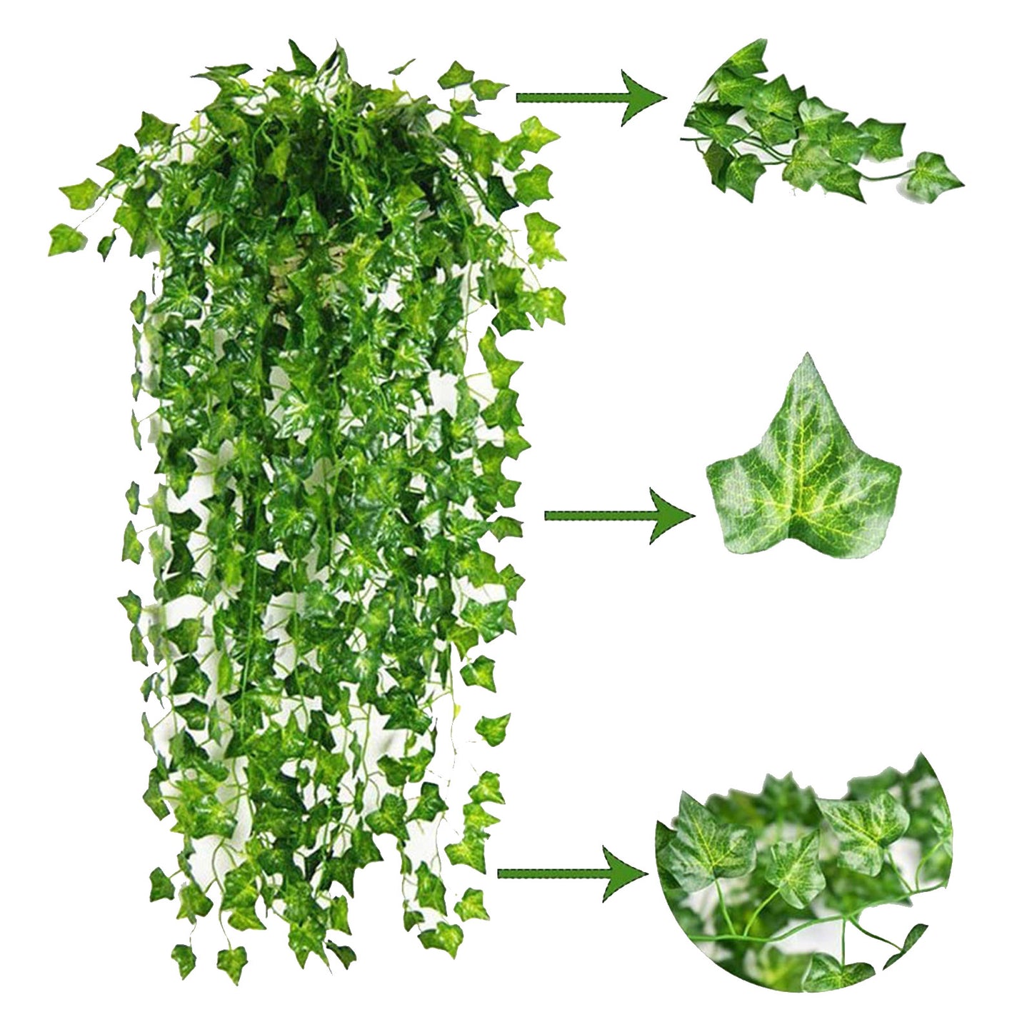 {{ 12x2M Green Plastic Leaf Foliage Artificial Ivy Suitable For Decorating Homes 12x2M Green Plastic Leaves }} - Buy Car Parts Online at {{ Kaka Auto Parts }}.