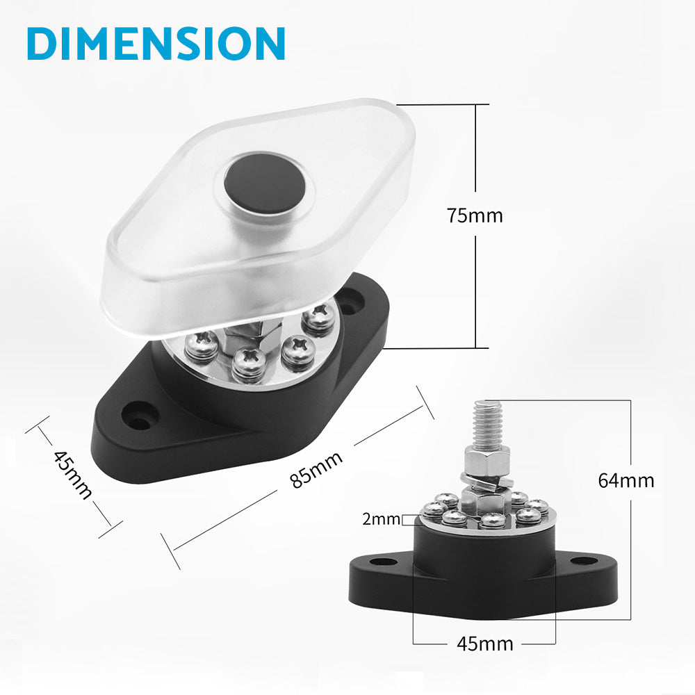 Bus Bar Terminal Block Power Stud Battery Junction Post M10 Power Distribution