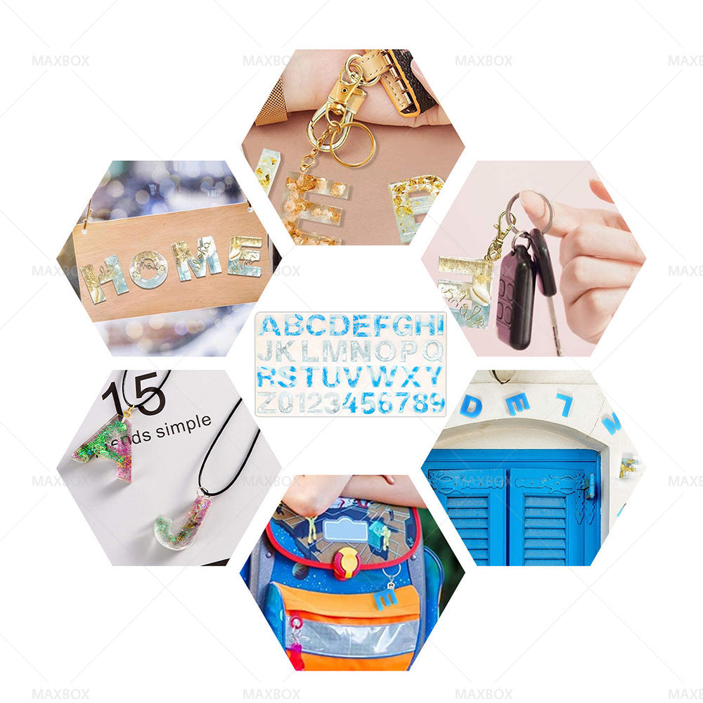 {{ Alphabet Epoxy Resin Mold Letter Number Silicone Mould Keychain Tassel Pin Vise }} - Buy Car Parts Online at {{ Kaka Auto Parts }}.