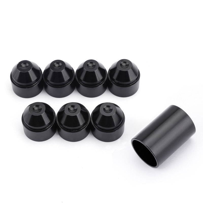 1x6 Aluminum Inline Fuel Filter 1/2-28 Suitable For Universal Car Use Black