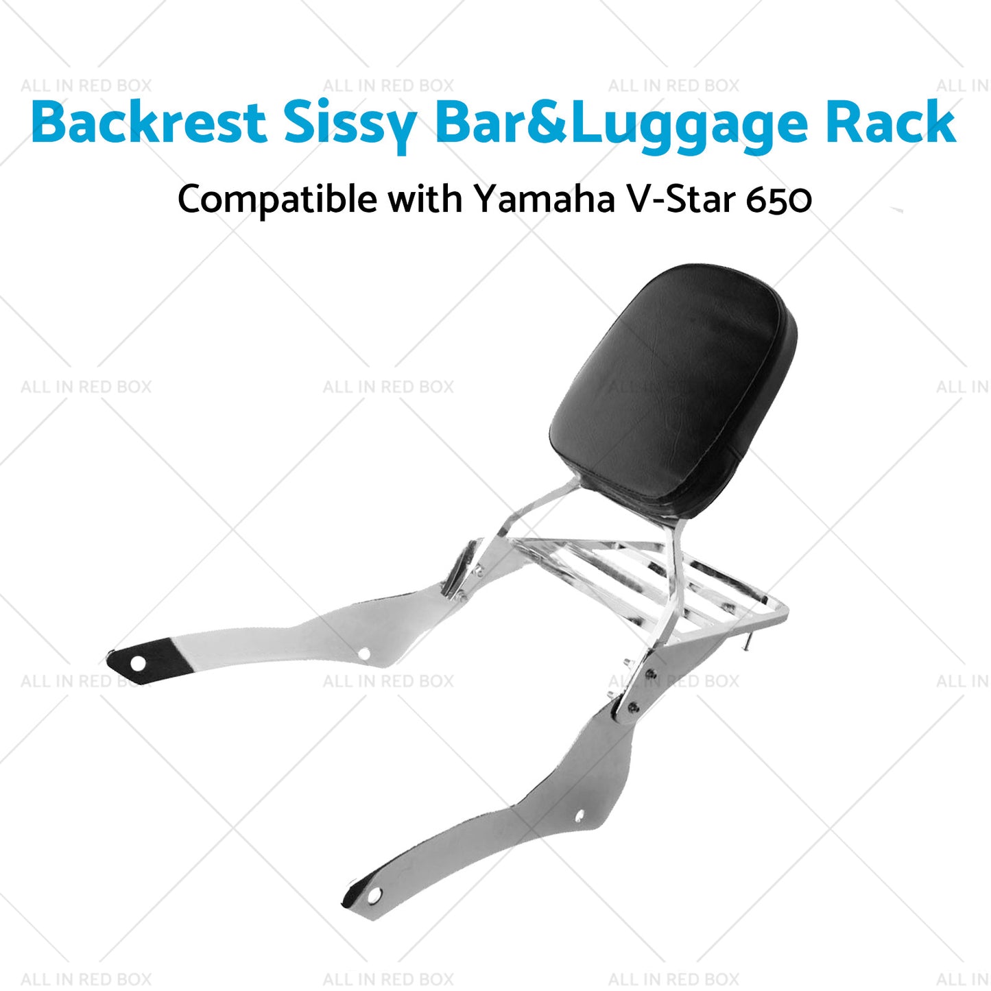 {{ Chrome Backrest Sissy Bar Luggage Rack Suitable for Yamaha Vstar 400 650 98-18 }} - Buy Car Parts Online at {{ Kaka Auto Parts }}.