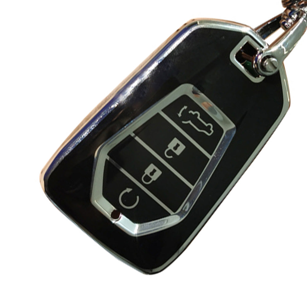 TPU 4-Button Car Remote Key Fob Cover Suitable For Isuzu D-MAX / MU-X MUX Black