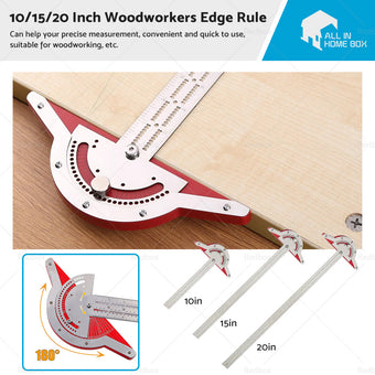 compare product Woodworkers Edge-Rule Adjustable Protractor Angle Finder Stainless Steel Caliper