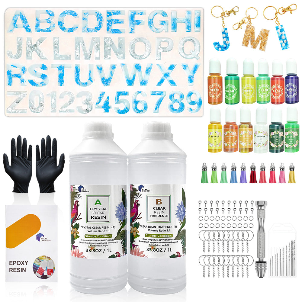 Epoxy Resin 1:1 AB Kit Craft Coating UV Color Pigment Paste Liquid Silicone Mold