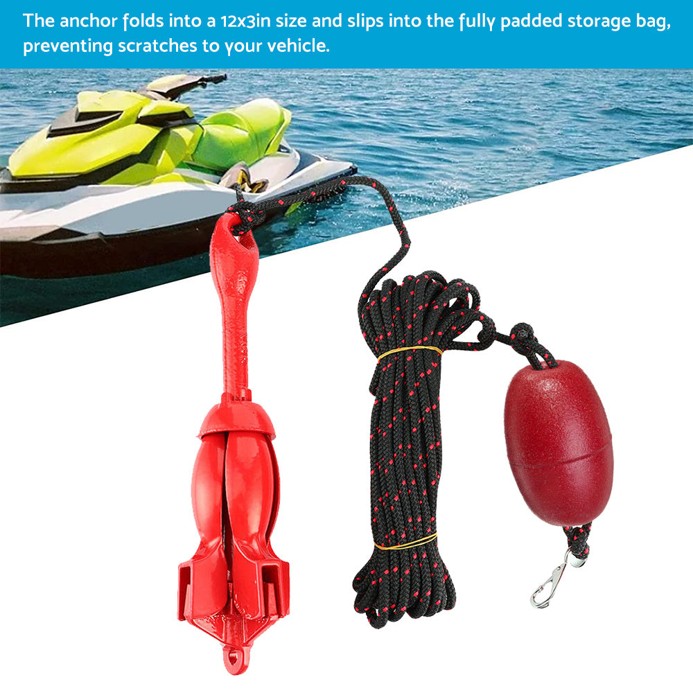 {{ 1. 5KG PWC FOLDING ANCHOR KIT- GRAPNEL or ROPE or FLOAT or HOOK - Kayak or Boat or Jet Ski or Canoe }} - Buy Car Parts Online at {{ Kaka Auto Parts }}.