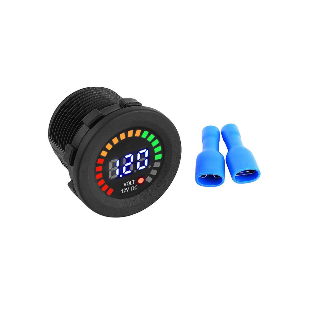 Battery Volt Meter Monitor LED Digital DC 12V Voltage Gauge Suitable For Car Boat Marine