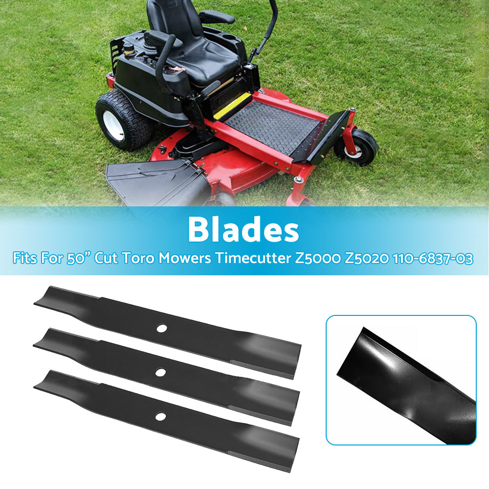 {{ 3x Blades For 50 inch  Cut Toro Mowers Timecutter Z5000 Z5020 110-6837-03 }} - Buy Car Parts Online at {{ Kaka Auto Parts }}.