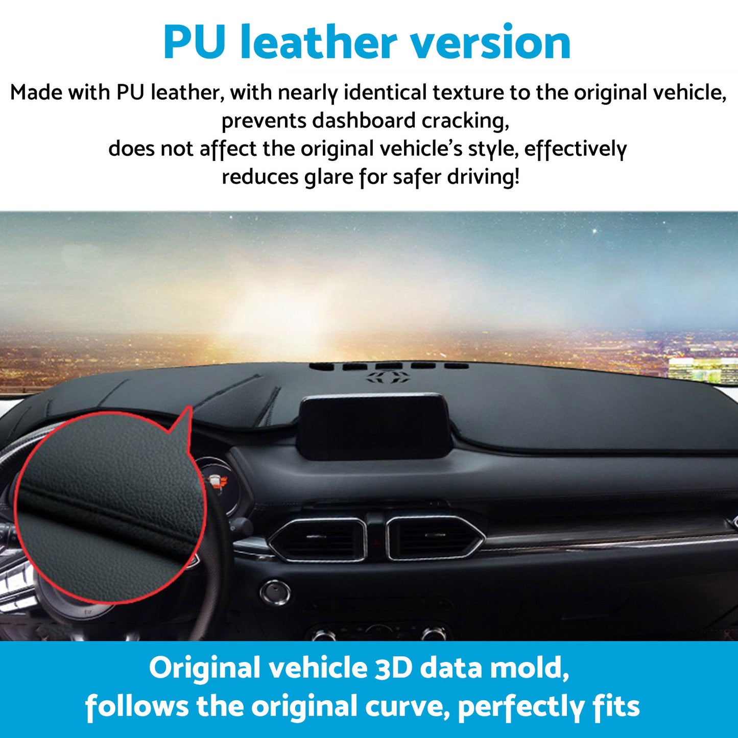 {{ Dash Mat Microfiber Leather Anti-Slip Suitable For BYD Seal With HUD 2023-On }} - Buy Car Parts Online at {{ Kaka Auto Parts }}.