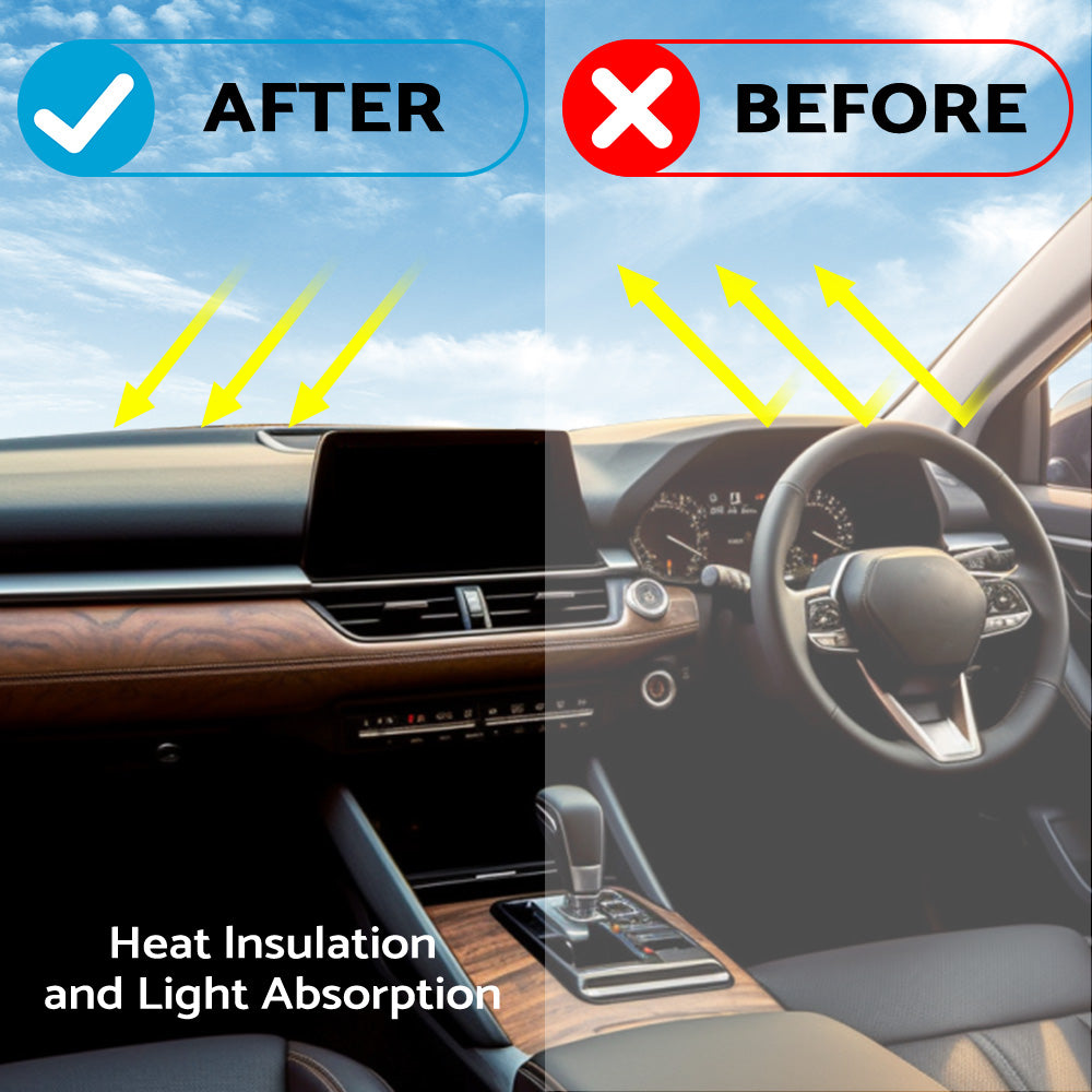 {{ Black Dash Mat Suitable For Toyota Kluger XU75R Grande inchWith HUDinch 2021-2022 }} - Buy Car Parts Online at {{ Kaka Auto Parts }}.