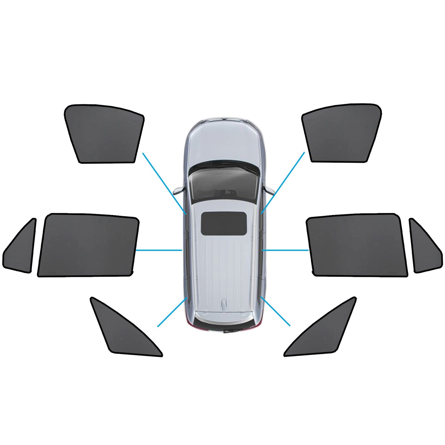 {{ Car Window Sun Shades Magnetic Mesh Suitable for Mercedes-Benz GLC 2015-2022 }} - Buy Car Parts Online at {{ Kaka Auto Parts }}.