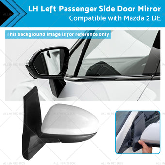 compare product LH Left Passenger Side Door Mirror Suitable for 3 Wires Mazda 2 DE 06 or 07-14