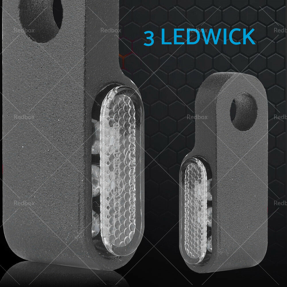 {{ 2X Mini LED Motorcycle Turn Signal Indicator Amber Blinker Light Lamp Black 3LED }} - Buy Car Parts Online at {{ Kaka Auto Parts }}.