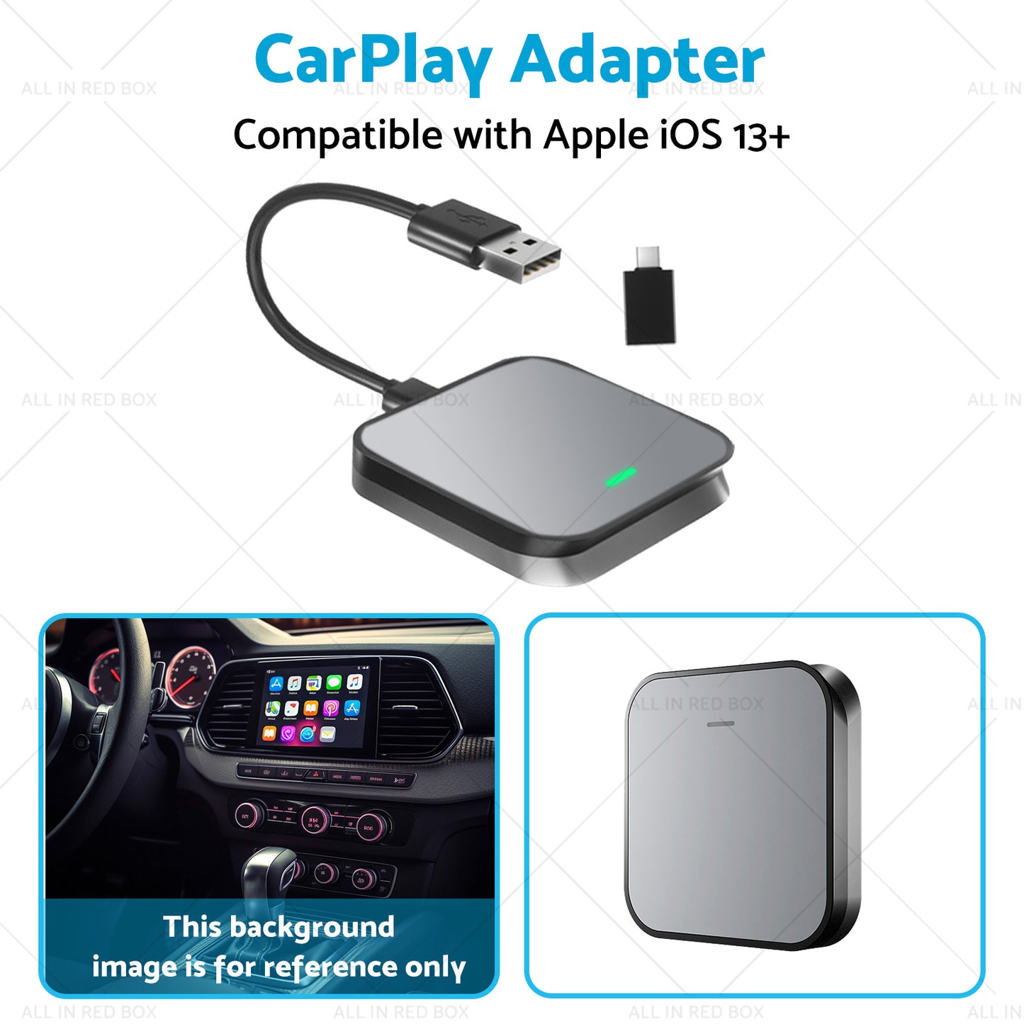 {{ Gray Bluetooth USB Wireless Receiver Suitable for Apple CarPlay Adapter }} - Buy Car Parts Online at {{ Kaka Auto Parts }}.