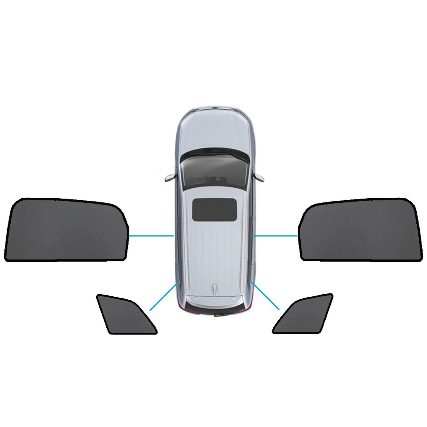 {{ Magnetic Mesh Sun Blind Shades Suitable for Audi Q7 SQ7 2015-2025 On Front/Rear }} - Buy Car Parts Online at {{ Kaka Auto Parts }}.