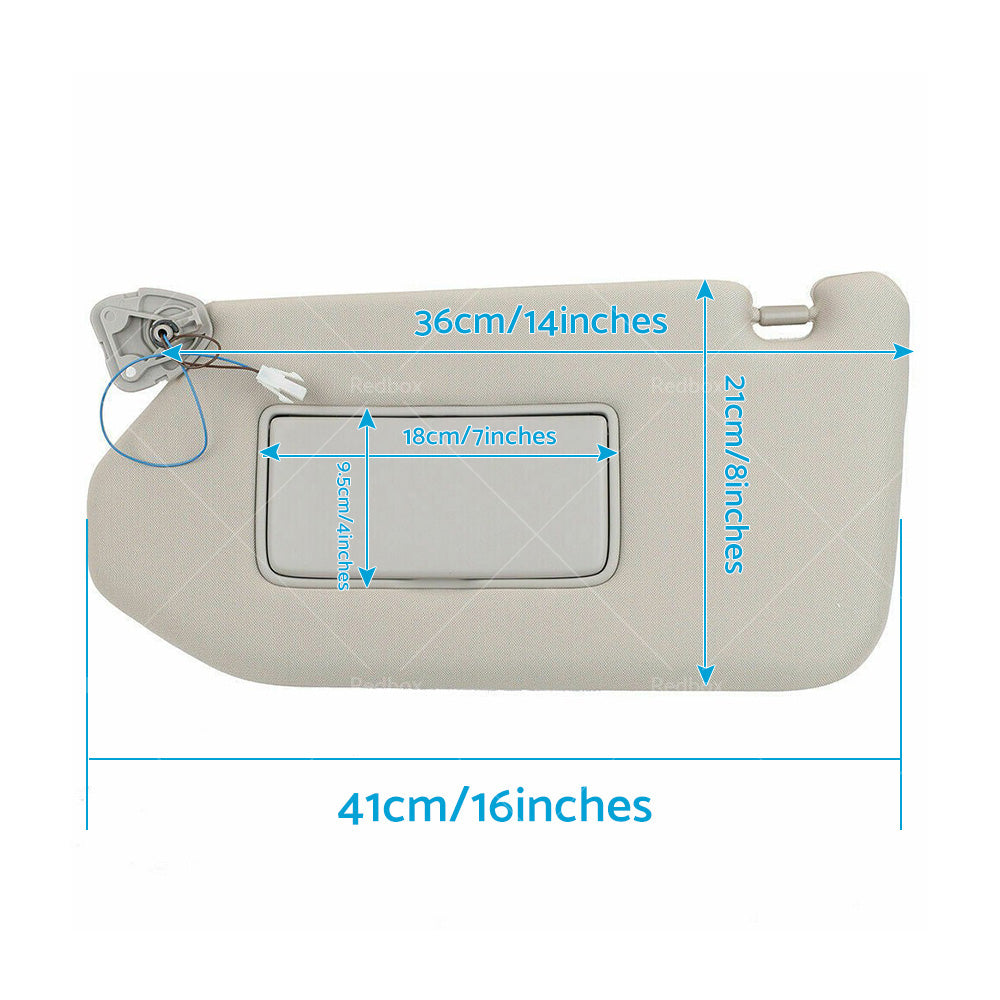 {{ Left Interior Sun Visor Shade Grey Fit For Nissan Pathfinder 2013-2018 R52 Wagon }} - Buy Car Parts Online at {{ Kaka Auto Parts }}.